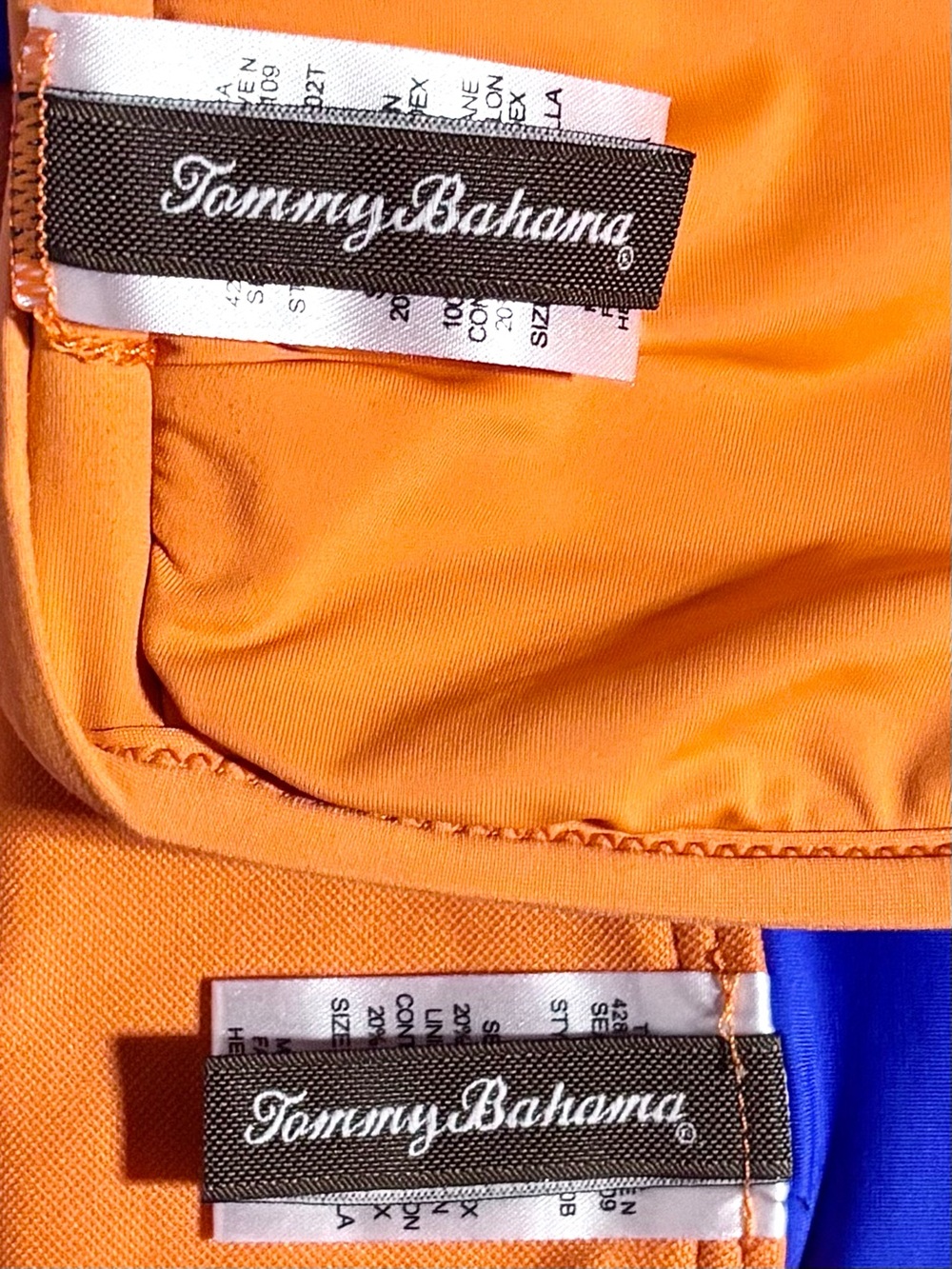Tommy Bahama Color‑Block Bikini Set 👙 Blue + Orange Women’s Large Like New - Picture 7 of 8